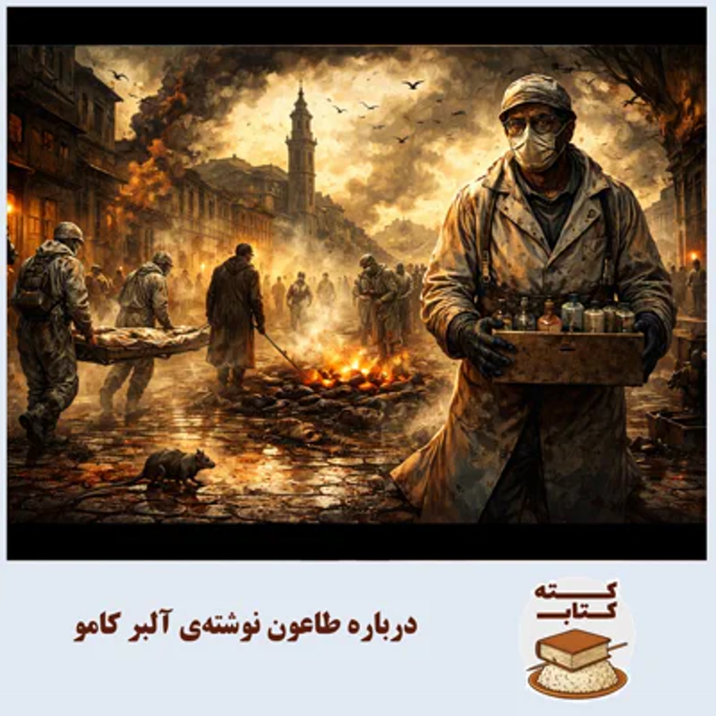 کاور کته کتاب: درباره طاعون نوشته آلبر کامو