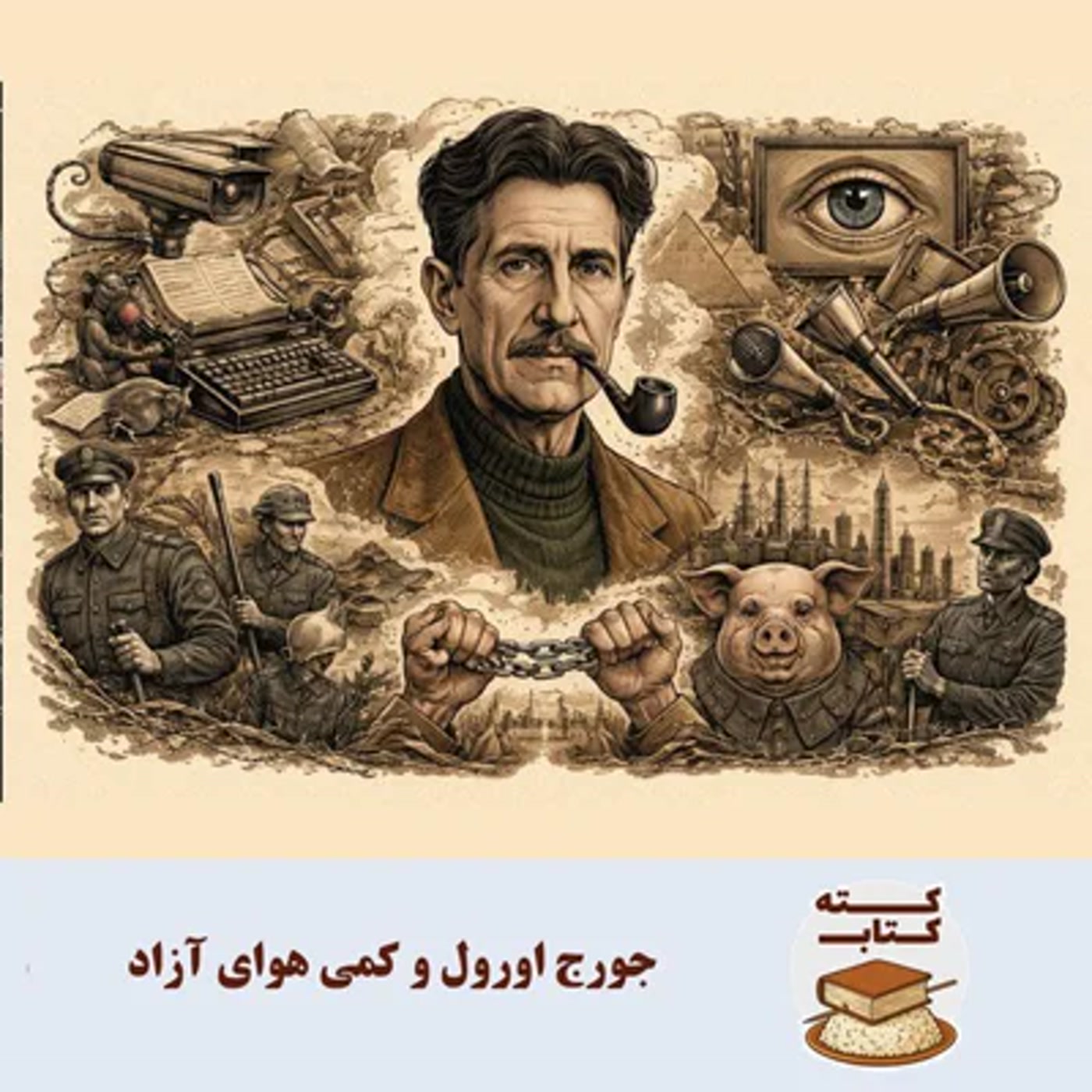 کاور کته کتاب: کمی هوای آزاد نوشته جورج اورول