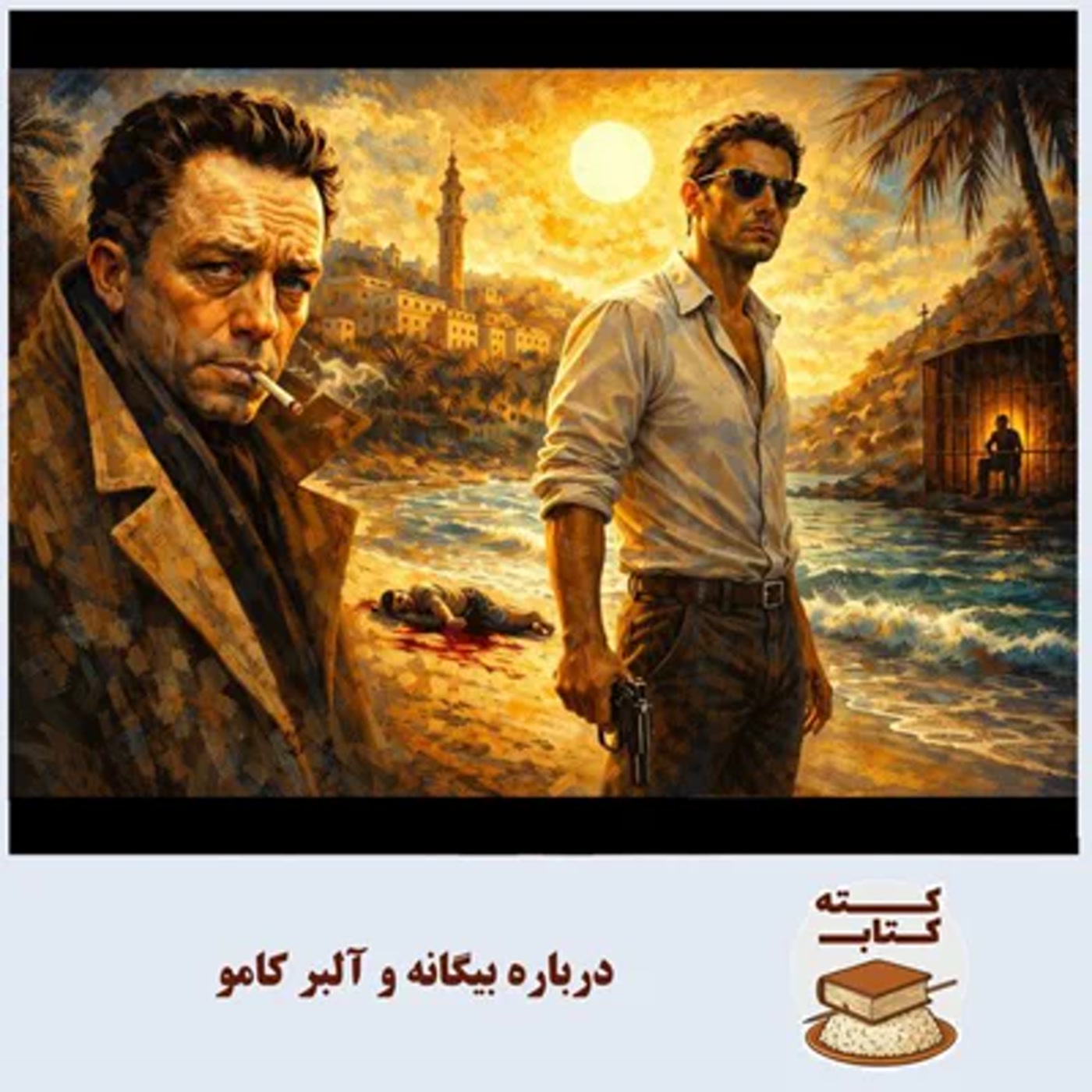 کاور کته کتاب: درباره بیگانه نوشته آلبر کامو