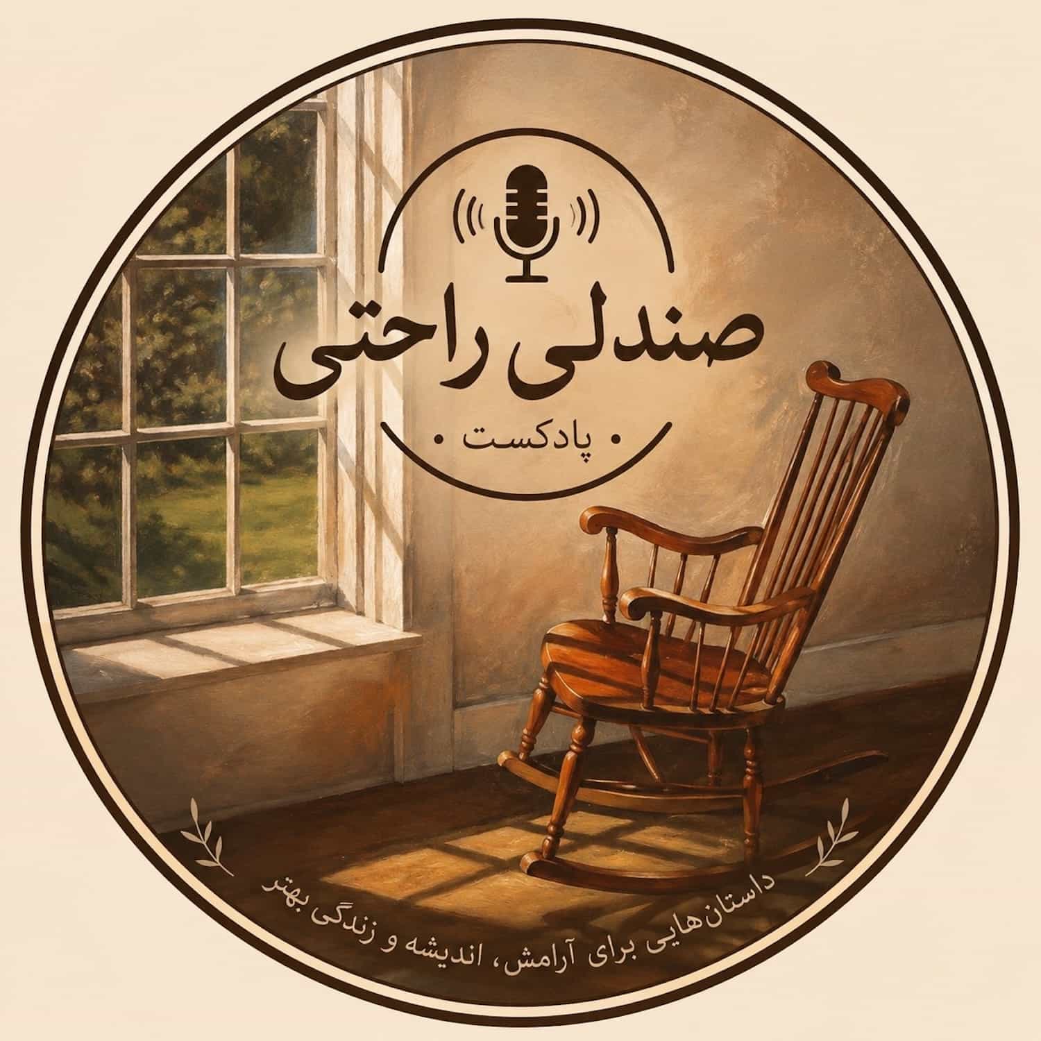 کاور پادکست صندلی راحتی