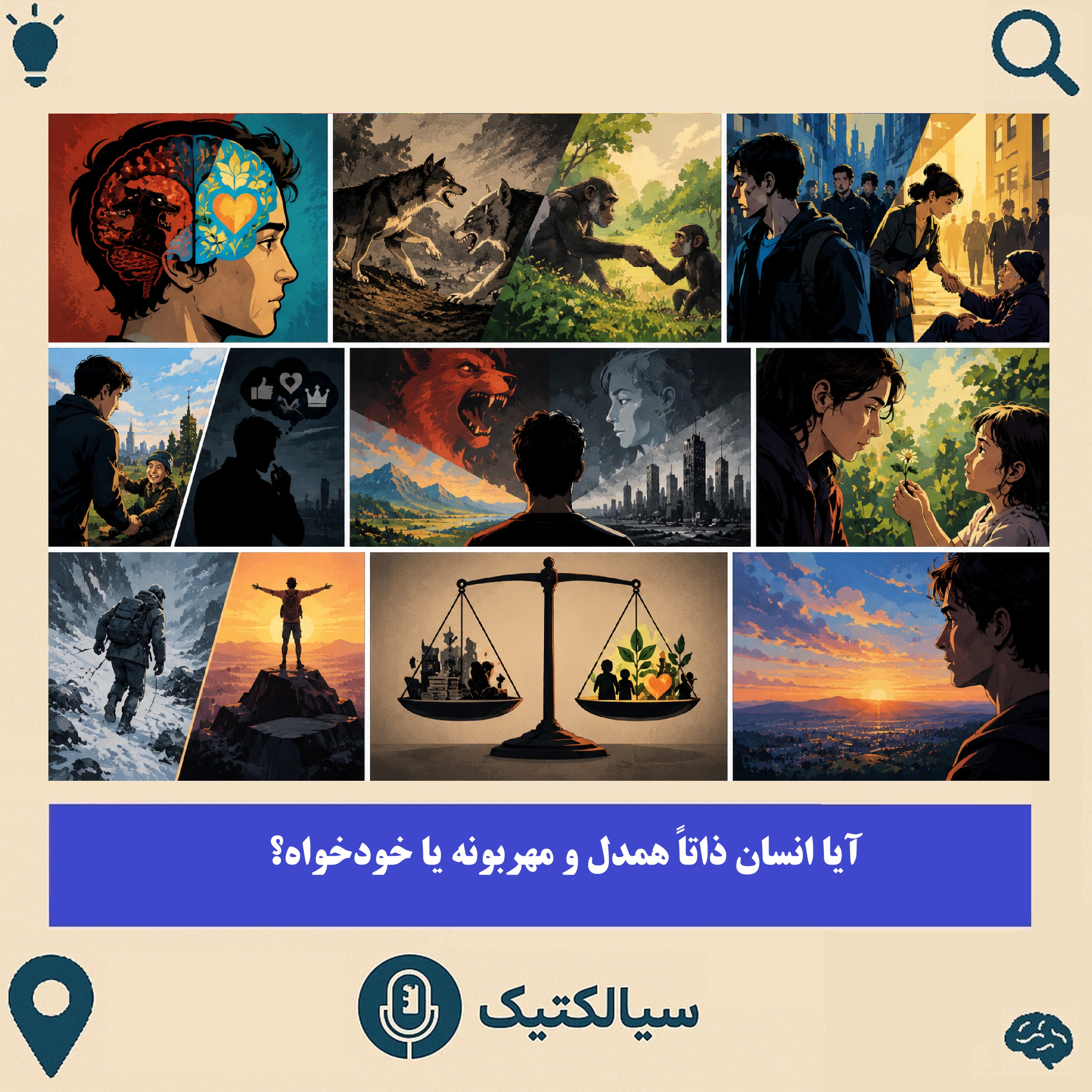 کاور سیالکتیک: آیا انسان ذاتاً همدل و مهربونه یا خودخواه؟